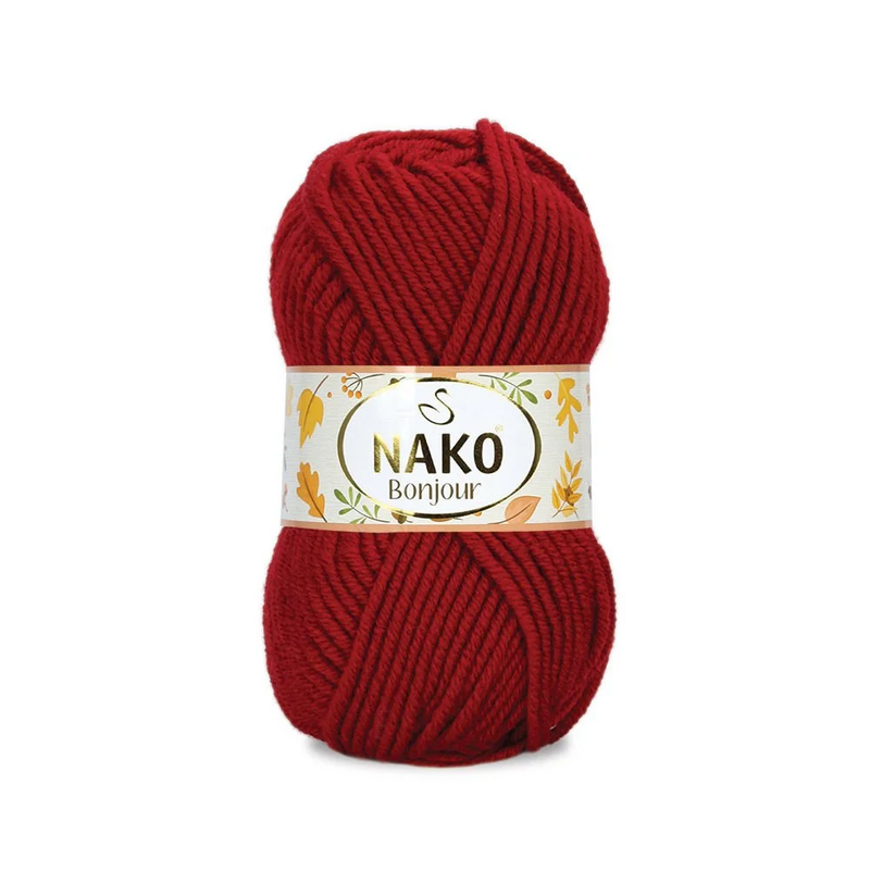 NAKO - Nako Bonjour El Örgü İpi | Kırmızı 1175