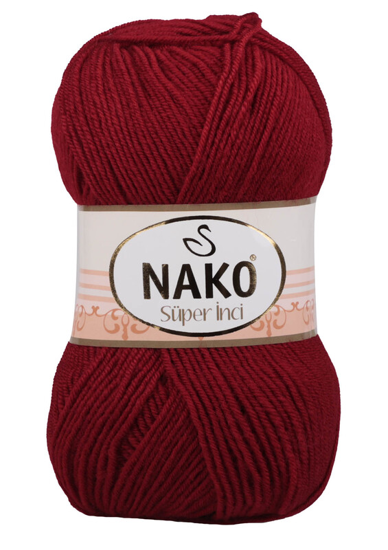 NAKO - Nako Süper İnci El Örgü İpi | Koyu Kırmızı 1175