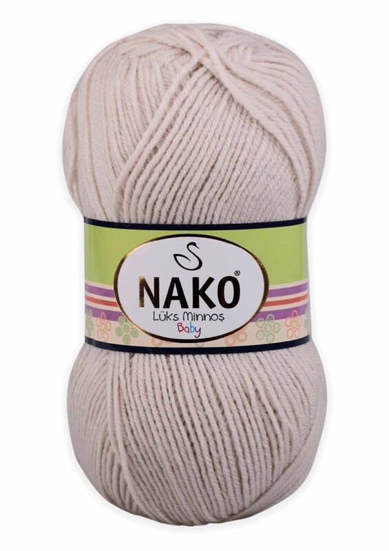 NAKO - Nako Lüks Minnoş El Örgü İpi | Açık Bej 6690