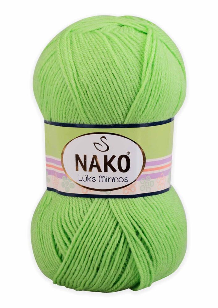 Nako Lüks Minnoş El Örgü İpi | Yeşil Elma 3335