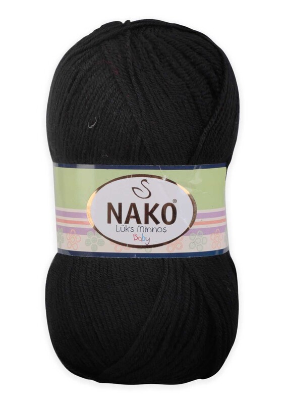 NAKO - Nako Lüks Minnoş El Örgü İpi | Siyah 217