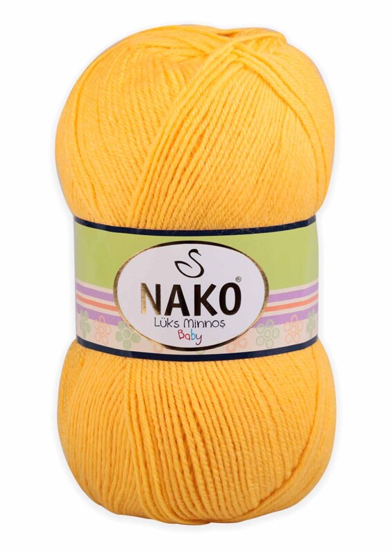 NAKO - Nako Lüks Minnoş El Örgü İpi 100 gr | Sarı 184