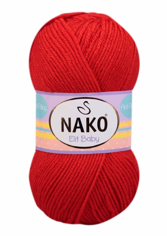 NAKO - Nako Elit Baby El Örgü İpi | Alev Kırmızı 207