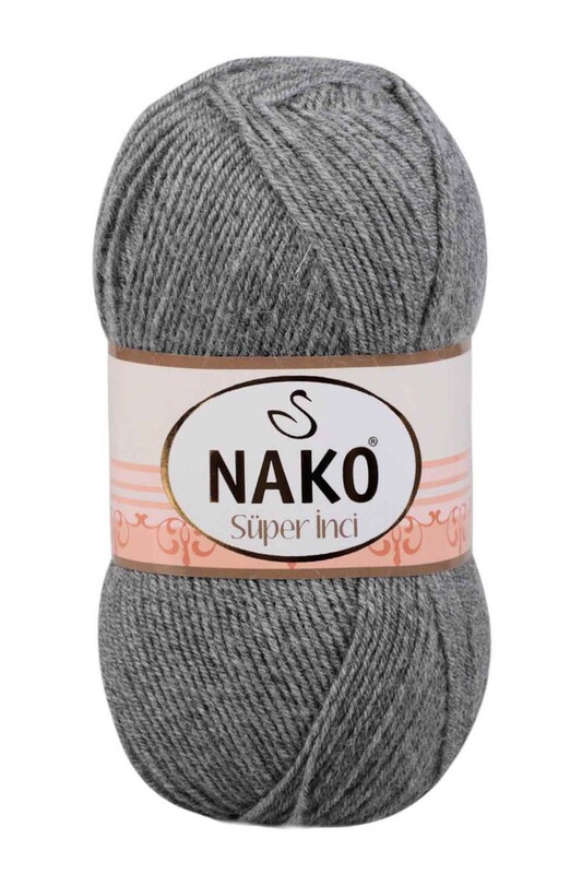 NAKO - Nako Süper İnci El Örgü İpi | Gri Melanj 194