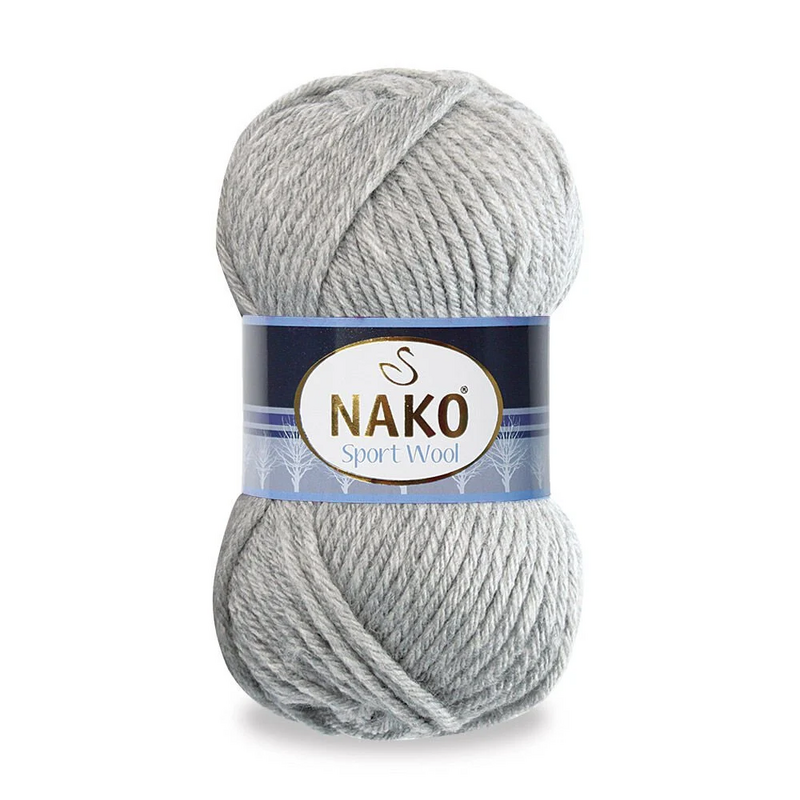 NAKO - Nako Sport Wool El Örgü İpi Açık Gri 195