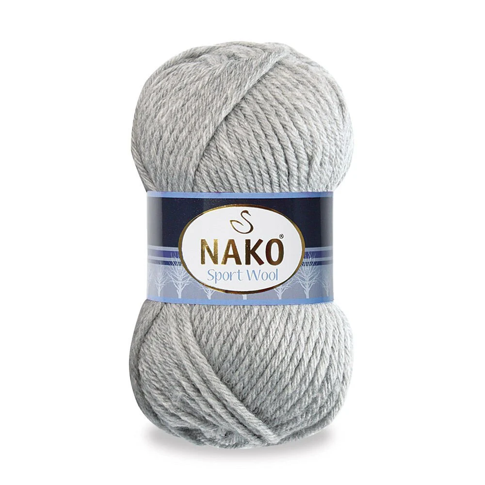 Nako Sport Wool El Örgü İpi Açık Gri 195