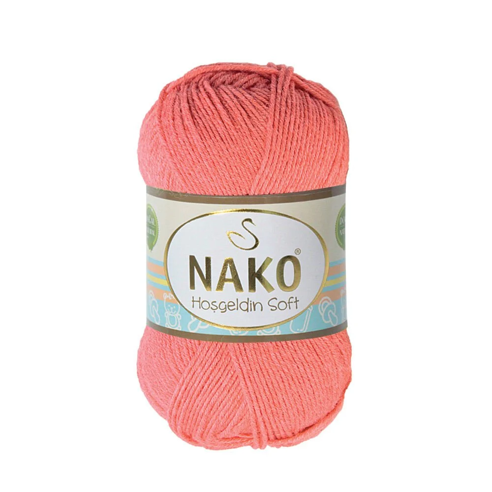 Nako Hoşgeldin Soft El Örgü İpi | Mercan 3655