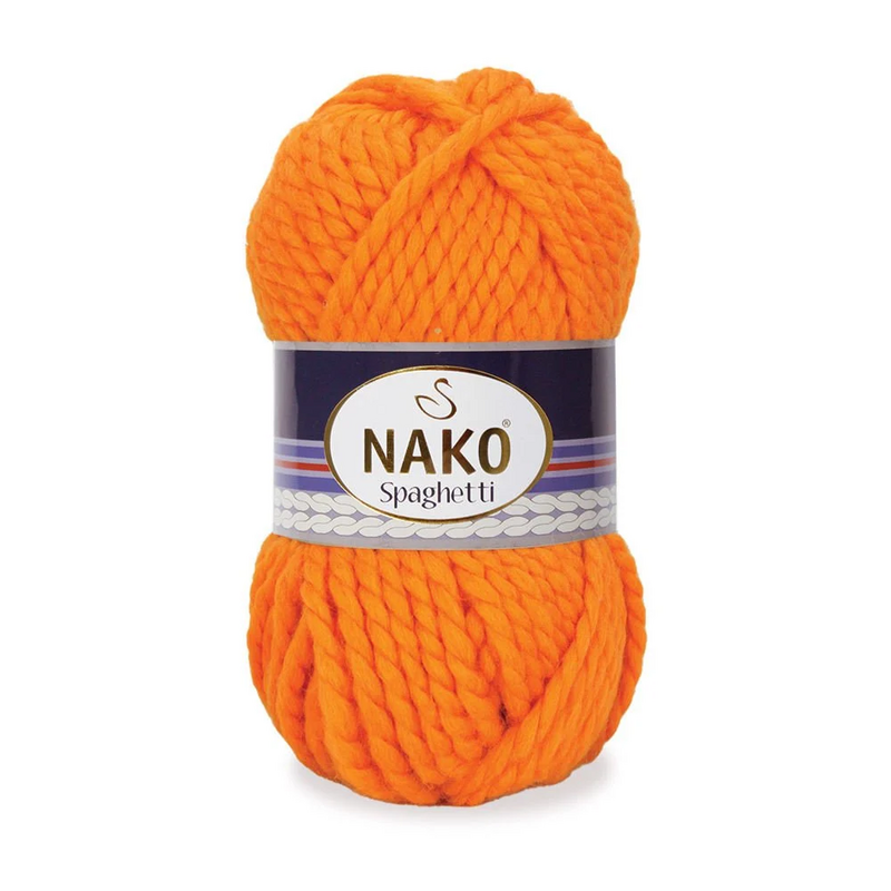 NAKO - Nako Spaghetti El Örgü İpi | Turuncu 093