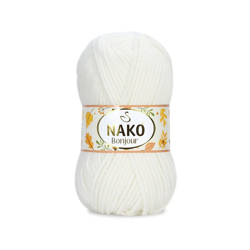 NAKO - Nako Bonjour El Örgü İpi | Beyaz 208