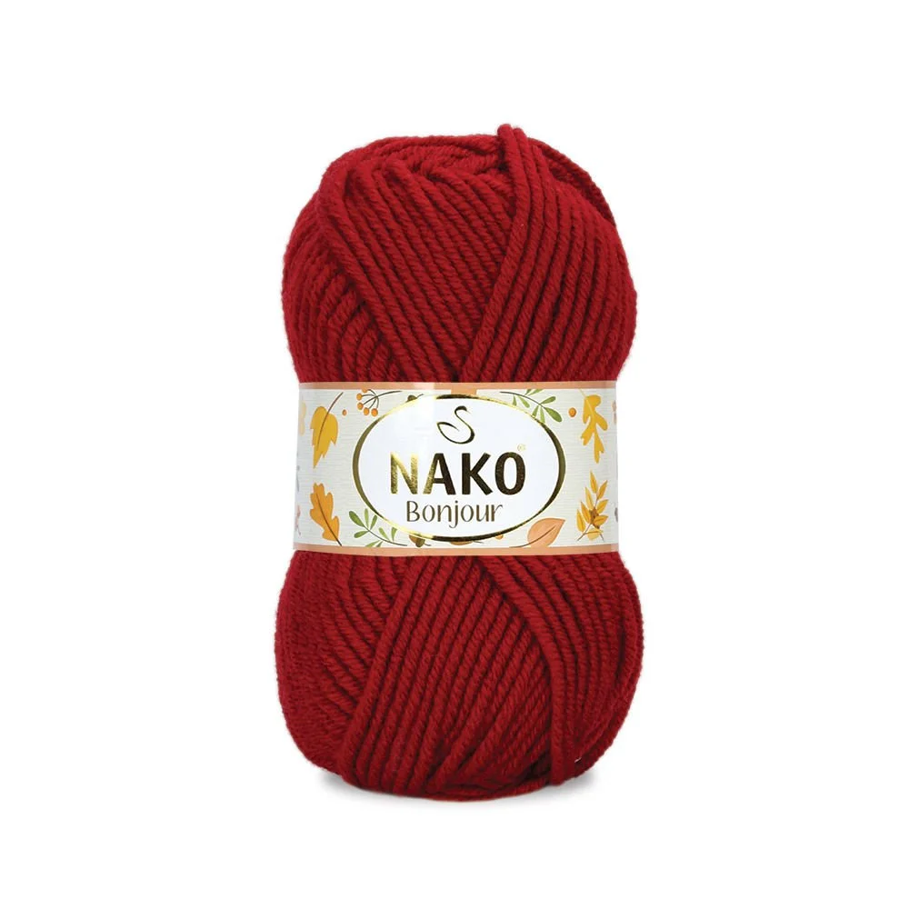 Nako Bonjour El Örgü İpi | Kırmızı 1175