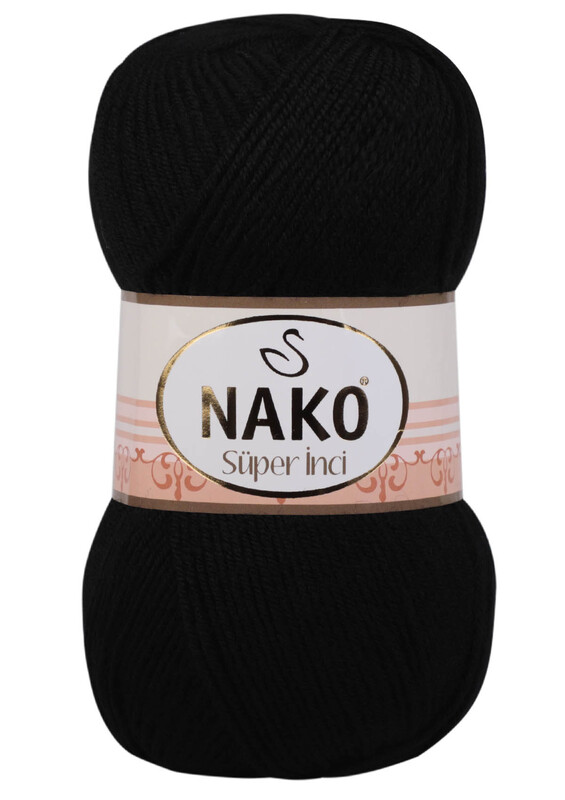 NAKO - Nako Süper İnci Yarn| Black 217