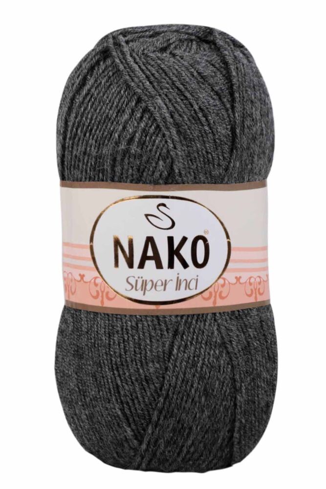 Nako Süper İnci Yarn|Dark Gray Melange 193