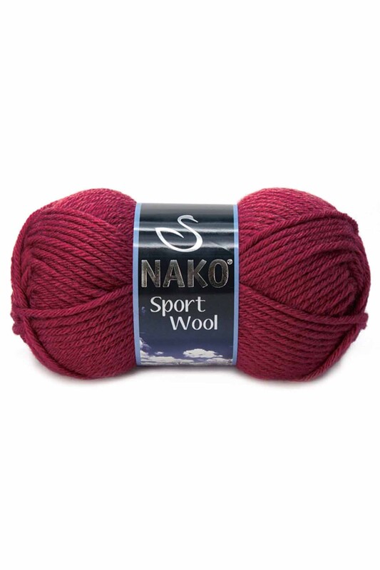 NAKO - Nako Sport Wool Yarn|Burgundy 6592