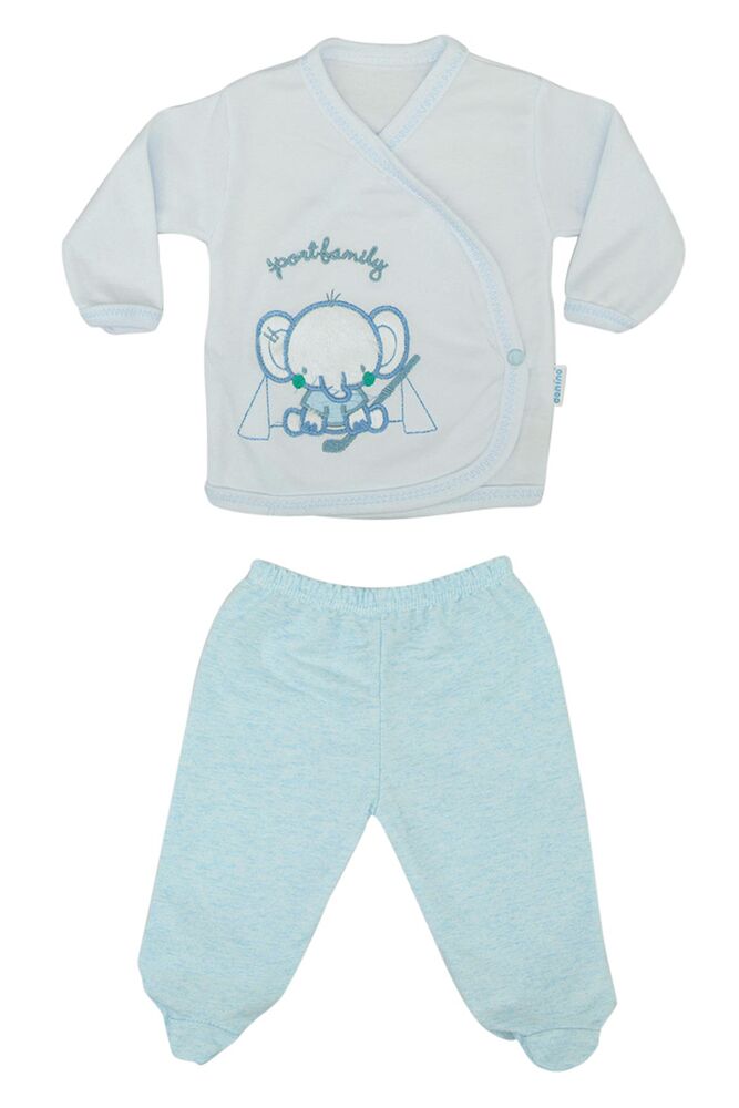 Elephant Embroidered Top 10 Set | Blue