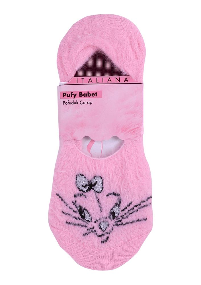 İtaliana Cat Face Cotton Socks 216 | Pink