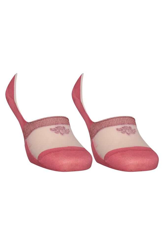 Bamboo Glittery Woman No Show Socks 20716 | Pink