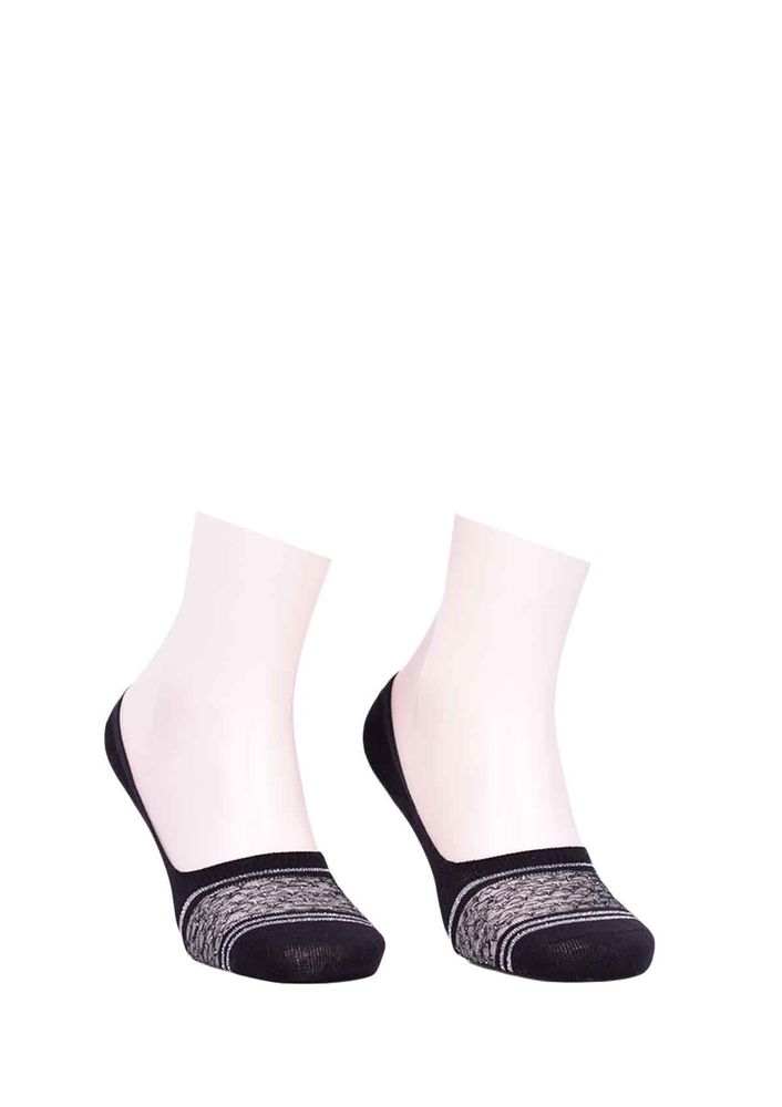 Soho Patterned No Show Socks 016 | Black
