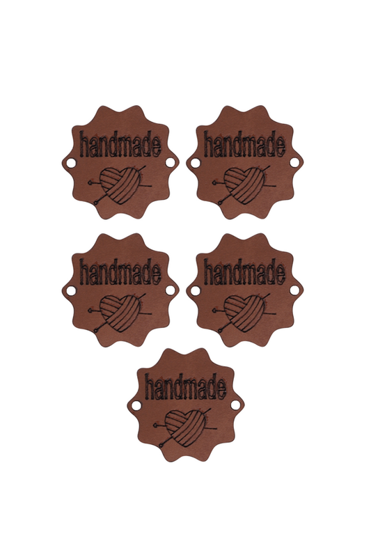 SİMİSSO - Deri Handmade Etiketi 5 li Model 21 | Kahverengi
