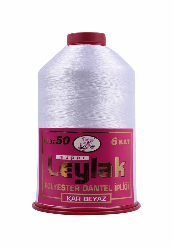 LEYLAK - Leylak Oya İpi 50 No 350 Gr Kar Beyaz