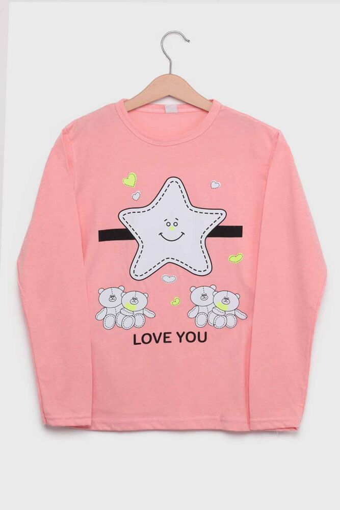İtan Star Printed Girl Pyjama Set | Powder