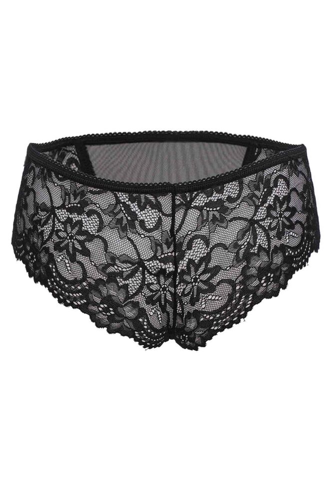 Cottonhill Tulle Brazilian Panties | Black