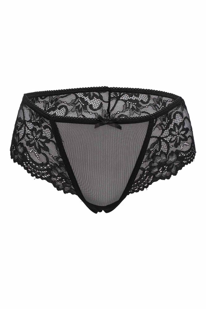Cottonhill Tulle Brazilian Panties | Black