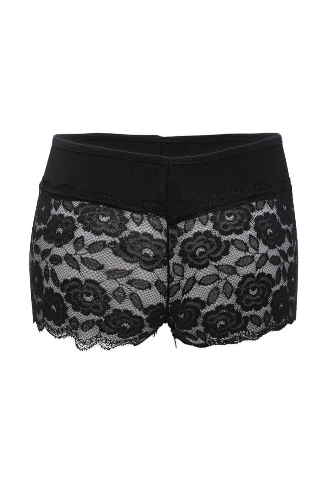Mary Lux Laced Hosiery Woman Boxer Short | Black