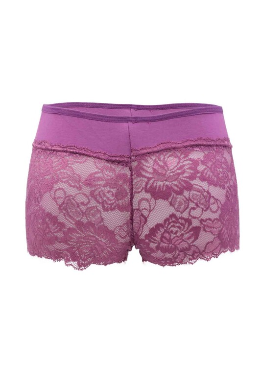 Mary Lux Laced Hosiery Woman Boxer Short | Purple - Thumbnail
