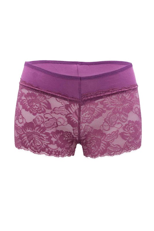 Mary Lux Laced Hosiery Woman Boxer Short | Purple - Thumbnail