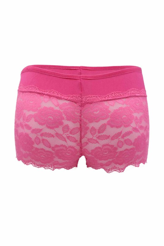 Mary Lux Laced Hosiery Woman Boxer Short | Fuschia - Thumbnail