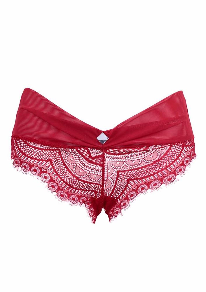 Laced Bato Panties 4011 | Red