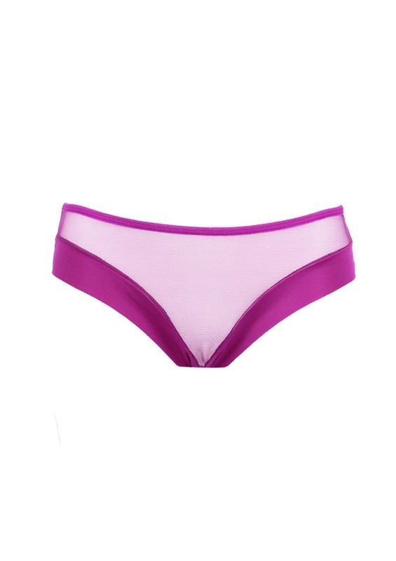 PAPATYA - Tulle Low-Cut Laser Cut Panties 2468 | Purple