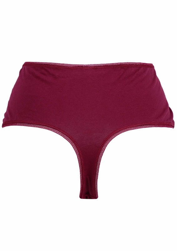 Laced Plus Size Thong 4093 | Bordeaux - Thumbnail