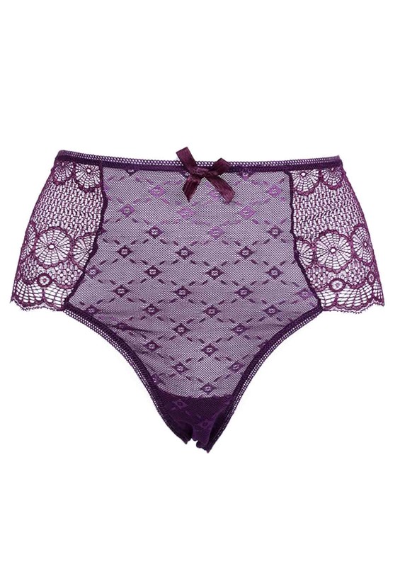 PAPATYA - Laced Plus Size Thong 4093 | Plum