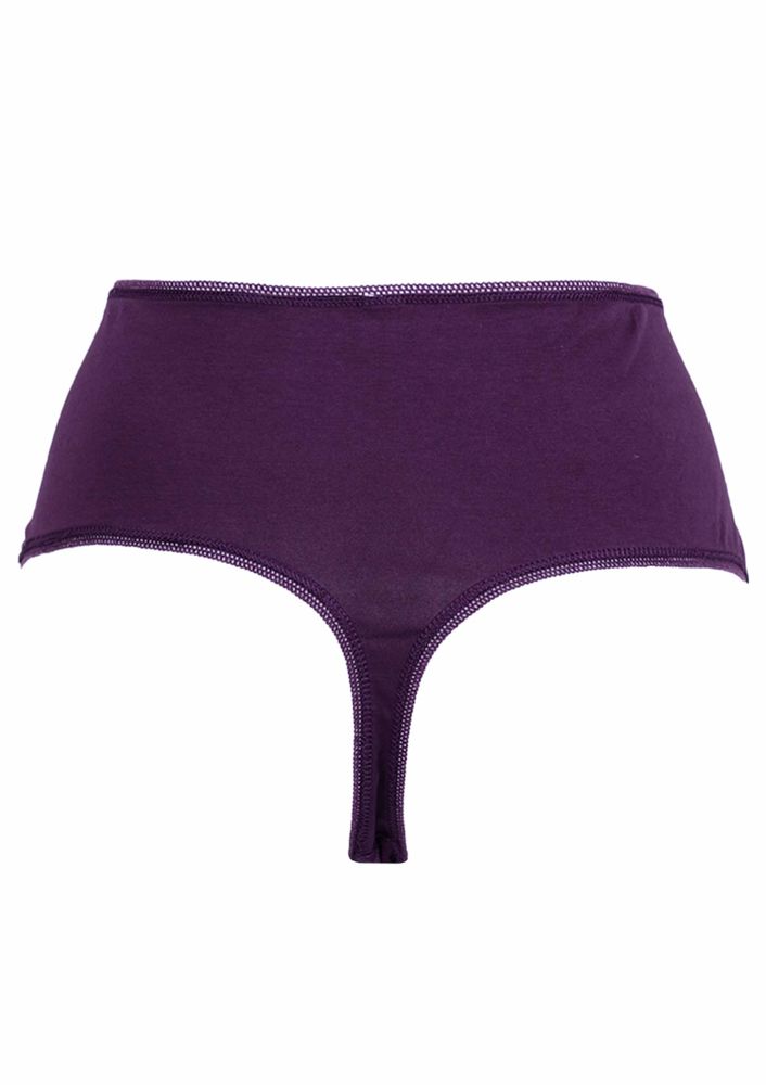Laced Plus Size Thong 4093 | Plum