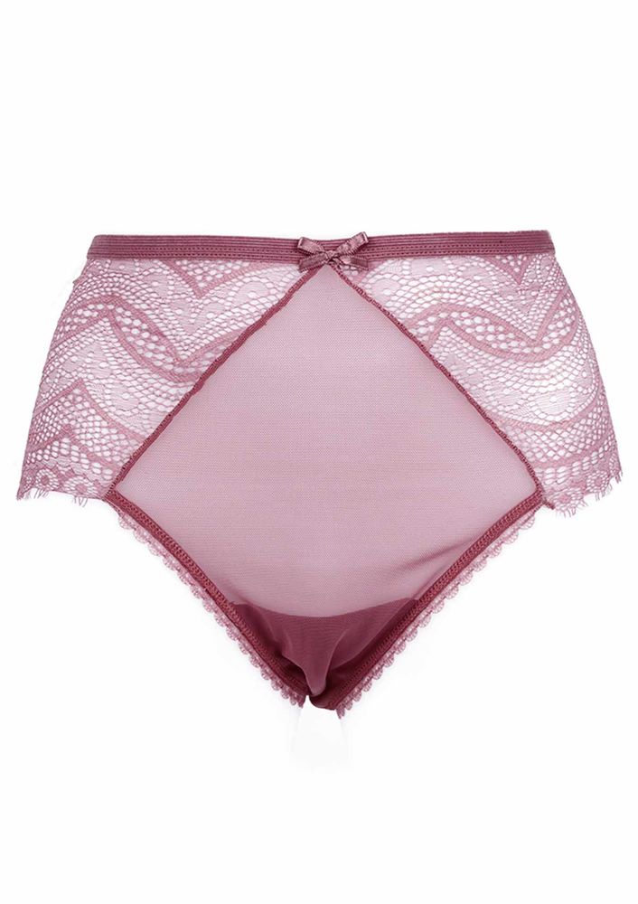 Laced Plus Size Thong 3989 | Dusty Rose