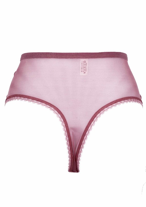 Laced Plus Size Thong 3989 | Dusty Rose - Thumbnail