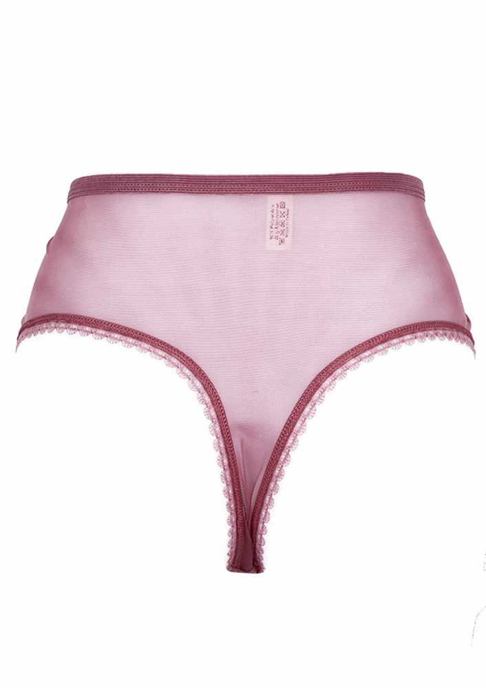 Laced Plus Size Thong 3989 | Dusty Rose