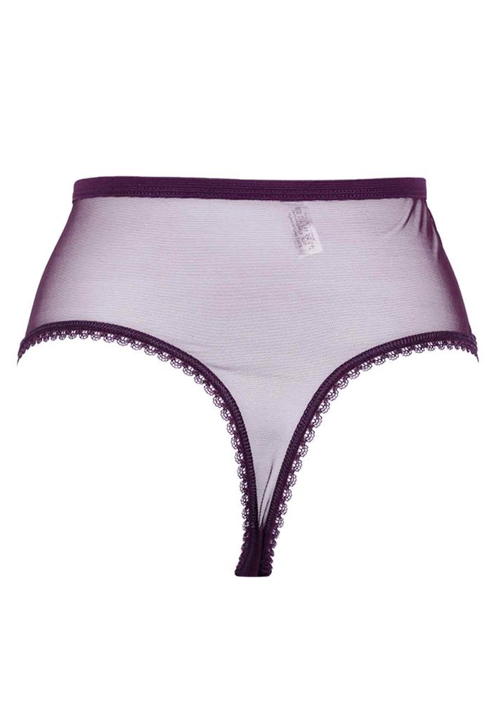 Laced Plus Size Thong 3989 | Plum