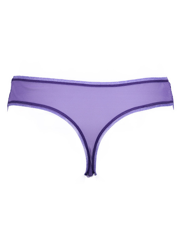 Laced Tulle Thong 4078 | Lilac - Thumbnail