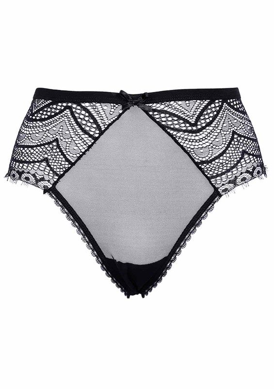 PAPATYA - Laced Plus Sized Thong 3988 | Black
