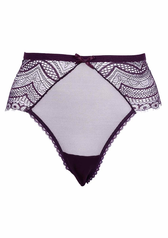 Laced Plus Size Thong 3988 | Plum