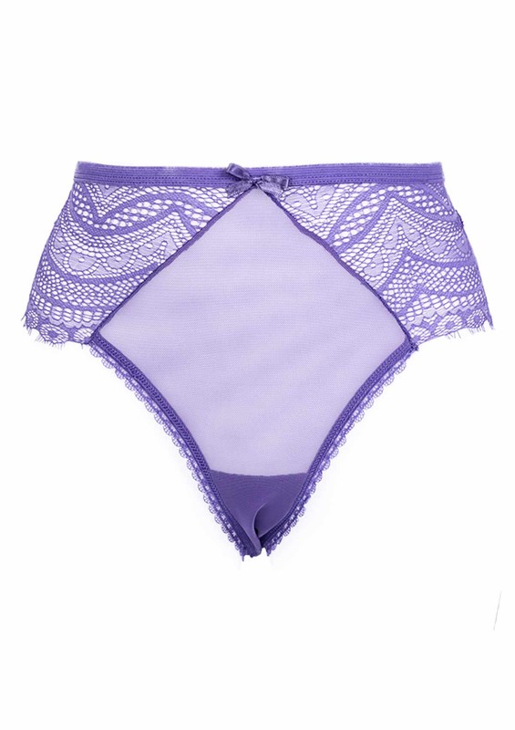 Laced Plus Size Thong 3988 | Lilac - Thumbnail