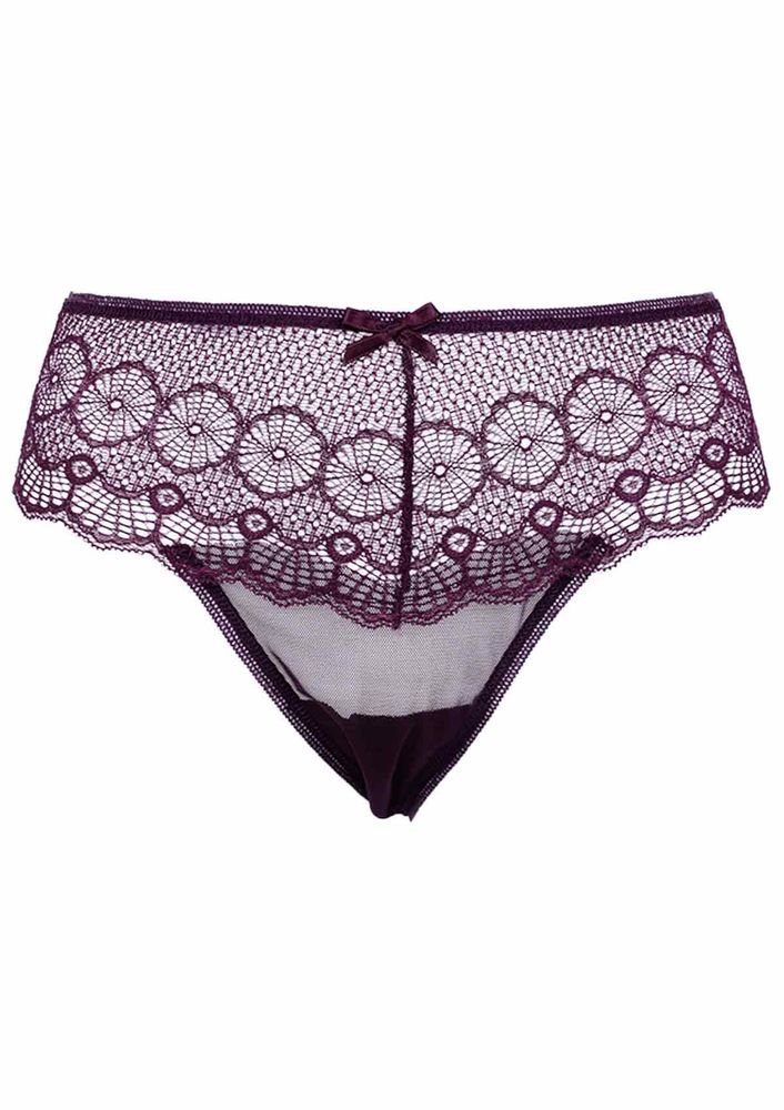 Laced Tulle Thong 4079 | Plum