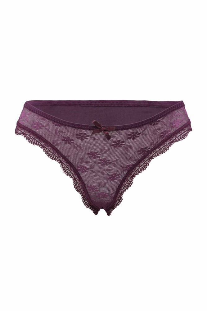 Laced Tulle Thong 3807 | Plum