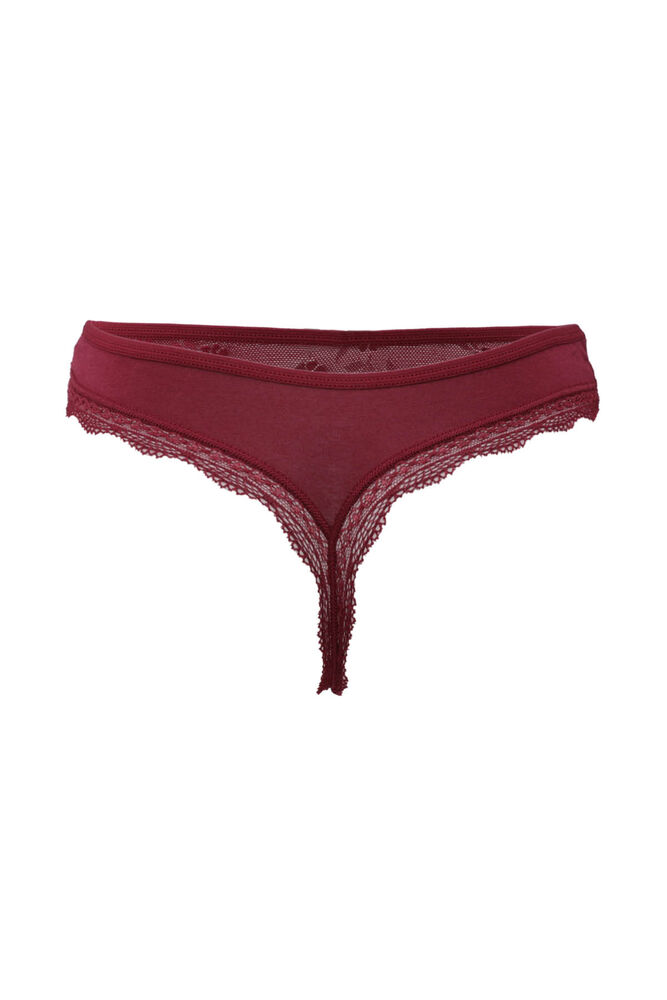 Laced Tulle Thong 3807 | Bordeaux