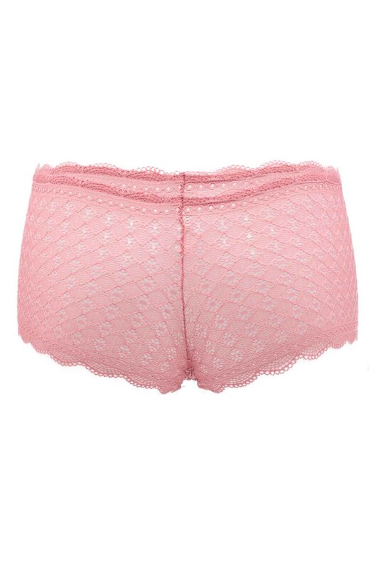 Papatya Laced Tulle Boxer 3360 | Dusty Rose - Thumbnail
