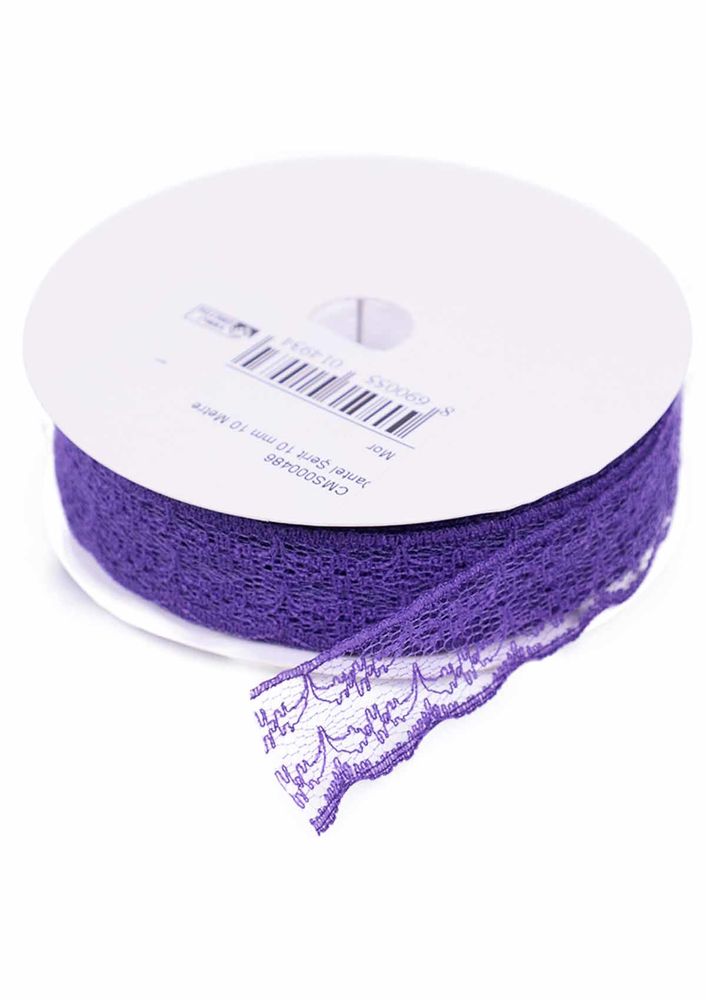 Lace Trim 10 mm 10m| Purple