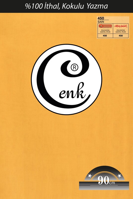 CENK - Cenk Dikişsiz Düz Yazma 90 cm | Sarı