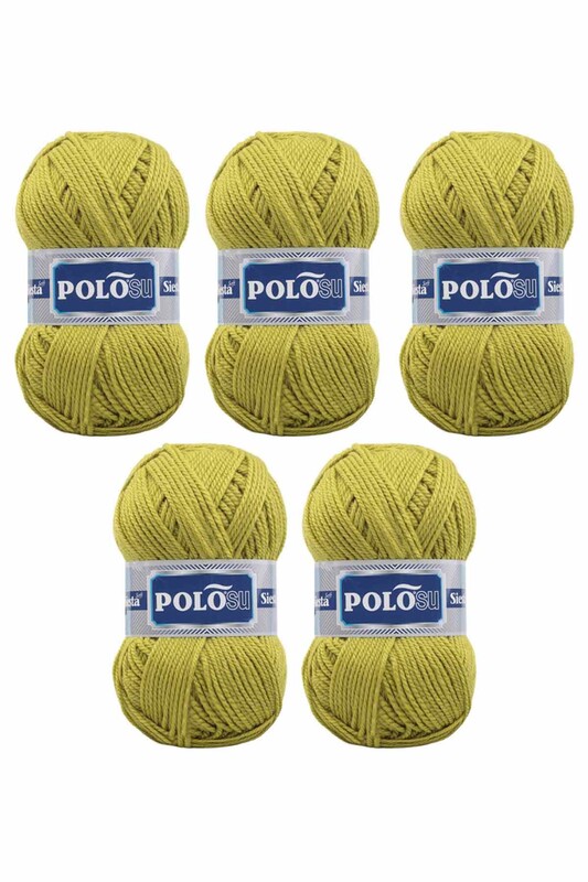 Polosu - Polosu Siesta Soft El Örgü İpi 5 li Fıstık Yeşil 224